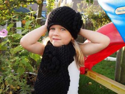 Beanie klotset Zwart