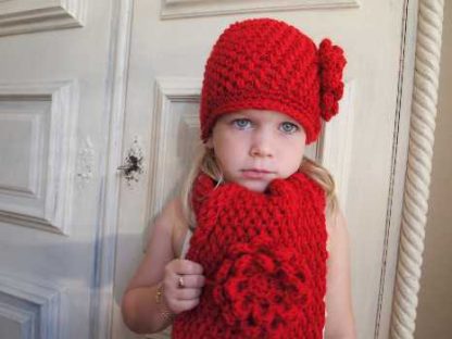 Beanie klotset Rood