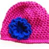 Beanie muts met bloem - Afbeelding 2