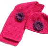 Fuchsia Beanie klotset / paarse bloem. - Afbeelding 2