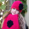 Beanieklotset / donkerblauwe bloem - Afbeelding 2