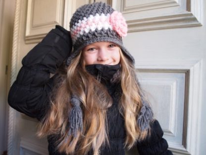 Oorflap beanie muts.