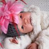Baby beanieklot met grote bloem. - Afbeelding 4