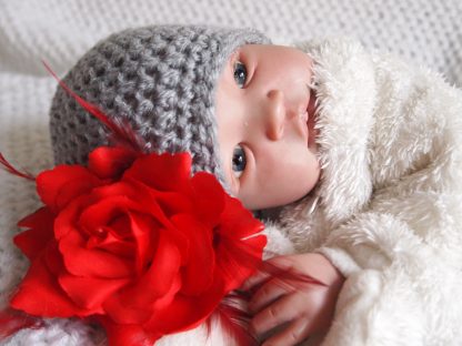 Baby beanie bloemklot.