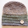 Baby beanie muts met knoop - Afbeelding 2