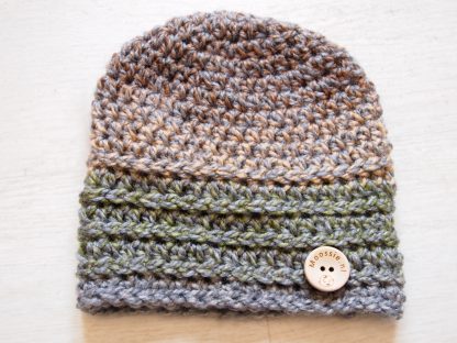 Baby beanie muts met knoop - Afbeelding 2