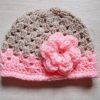 Baby muts met bloem - Afbeelding 2