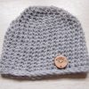 Muisgrijs baby mutsje - Afbeelding 2